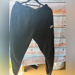 Nike Black Joggers with White Swoosh Tag